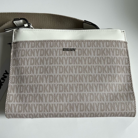 Dkny Handbags - DKNY- NWT Neutral Crossbody Bag with All Over Peint and Thick Strap